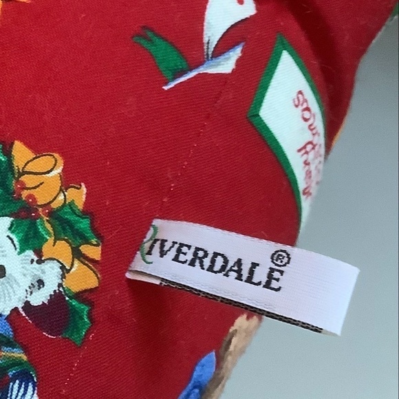 Riverdale Vintage Christmas Holiday Throw Pillow Made in USA - Picture 4 of 9